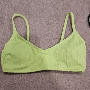 Salt & Cove Textured Bralette – Neon Green, Small